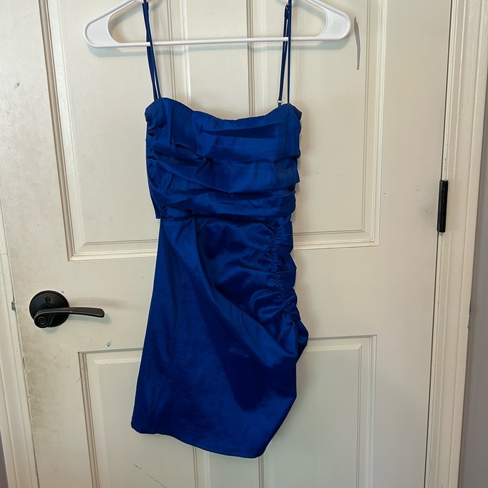 Blue mini dress